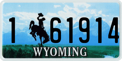 WY license plate 161914