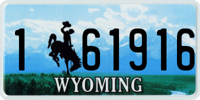 WY license plate 161916