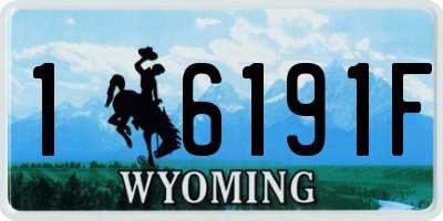 WY license plate 16191F
