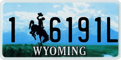 WY license plate 16191L