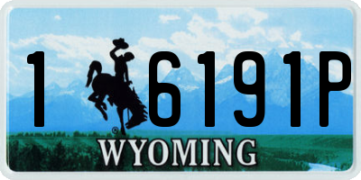 WY license plate 16191P