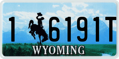 WY license plate 16191T