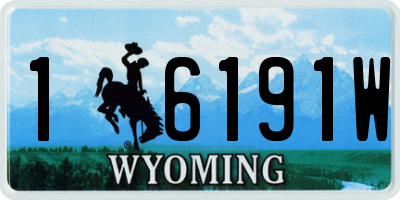 WY license plate 16191W