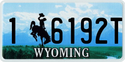 WY license plate 16192T