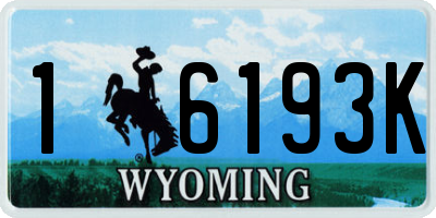WY license plate 16193K