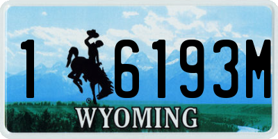 WY license plate 16193M
