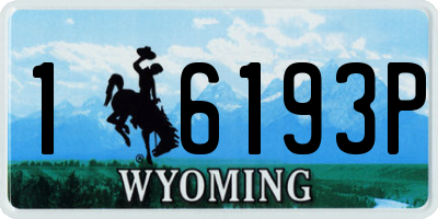 WY license plate 16193P