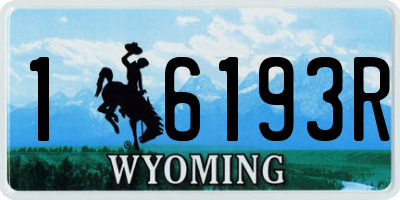 WY license plate 16193R