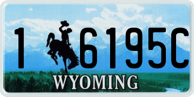 WY license plate 16195C