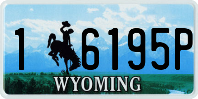 WY license plate 16195P