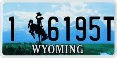 WY license plate 16195T