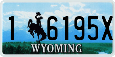 WY license plate 16195X