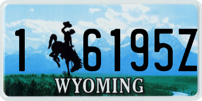 WY license plate 16195Z