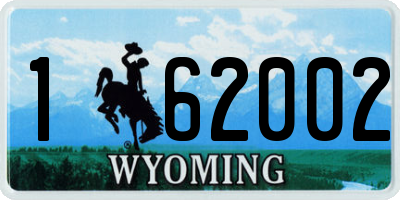 WY license plate 162002