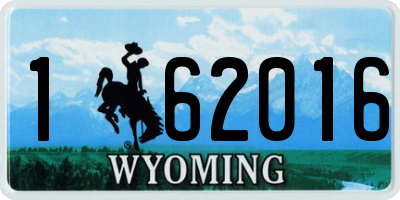 WY license plate 162016