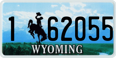 WY license plate 162055