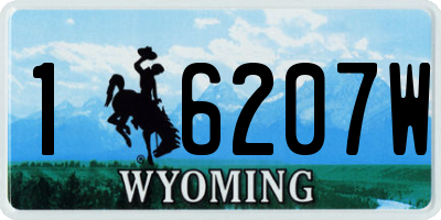 WY license plate 16207W