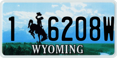 WY license plate 16208W
