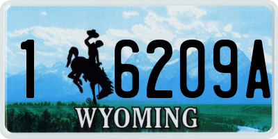 WY license plate 16209A