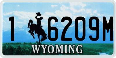 WY license plate 16209M