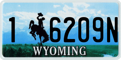 WY license plate 16209N