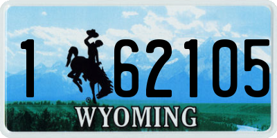 WY license plate 162105