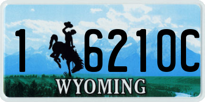 WY license plate 16210C