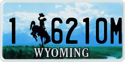 WY license plate 16210M