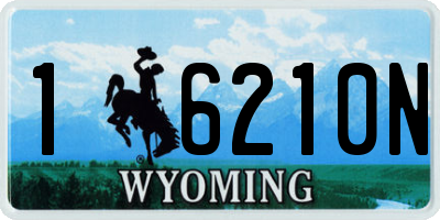 WY license plate 16210N