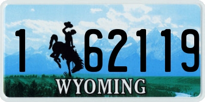 WY license plate 162119