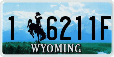 WY license plate 16211F