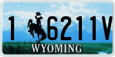 WY license plate 16211V