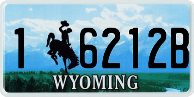 WY license plate 16212B