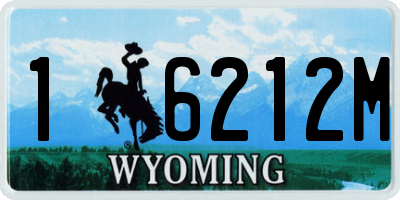 WY license plate 16212M