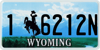 WY license plate 16212N
