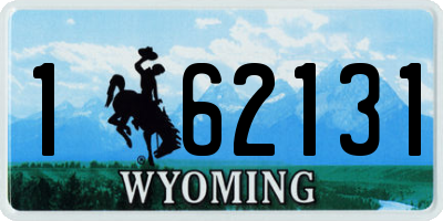 WY license plate 162131
