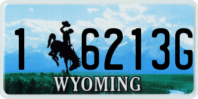 WY license plate 16213G