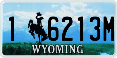 WY license plate 16213M