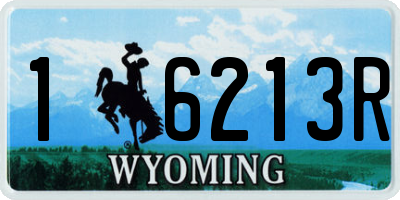 WY license plate 16213R