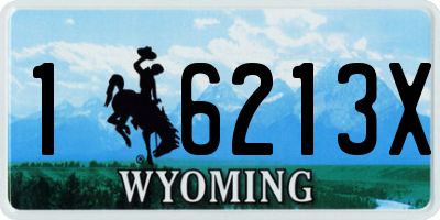 WY license plate 16213X