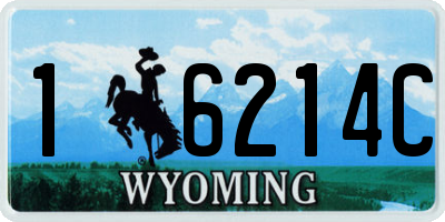 WY license plate 16214C