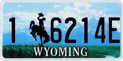 WY license plate 16214E
