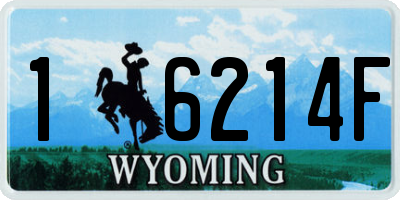 WY license plate 16214F
