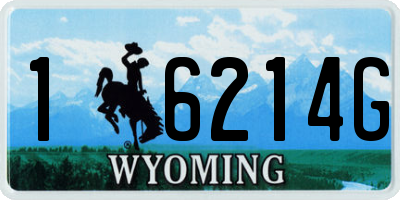 WY license plate 16214G