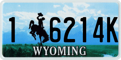 WY license plate 16214K