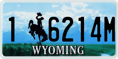 WY license plate 16214M