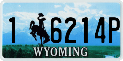 WY license plate 16214P