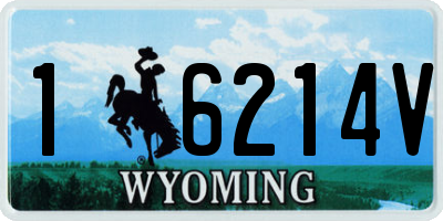 WY license plate 16214V