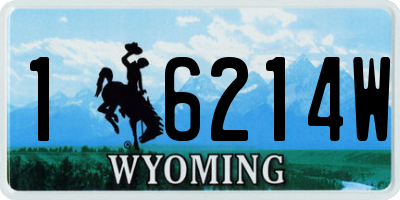 WY license plate 16214W