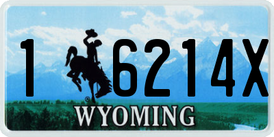WY license plate 16214X